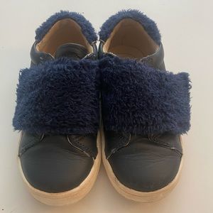 Old Soles Fur Master Navy Girls Shoes - Size 27